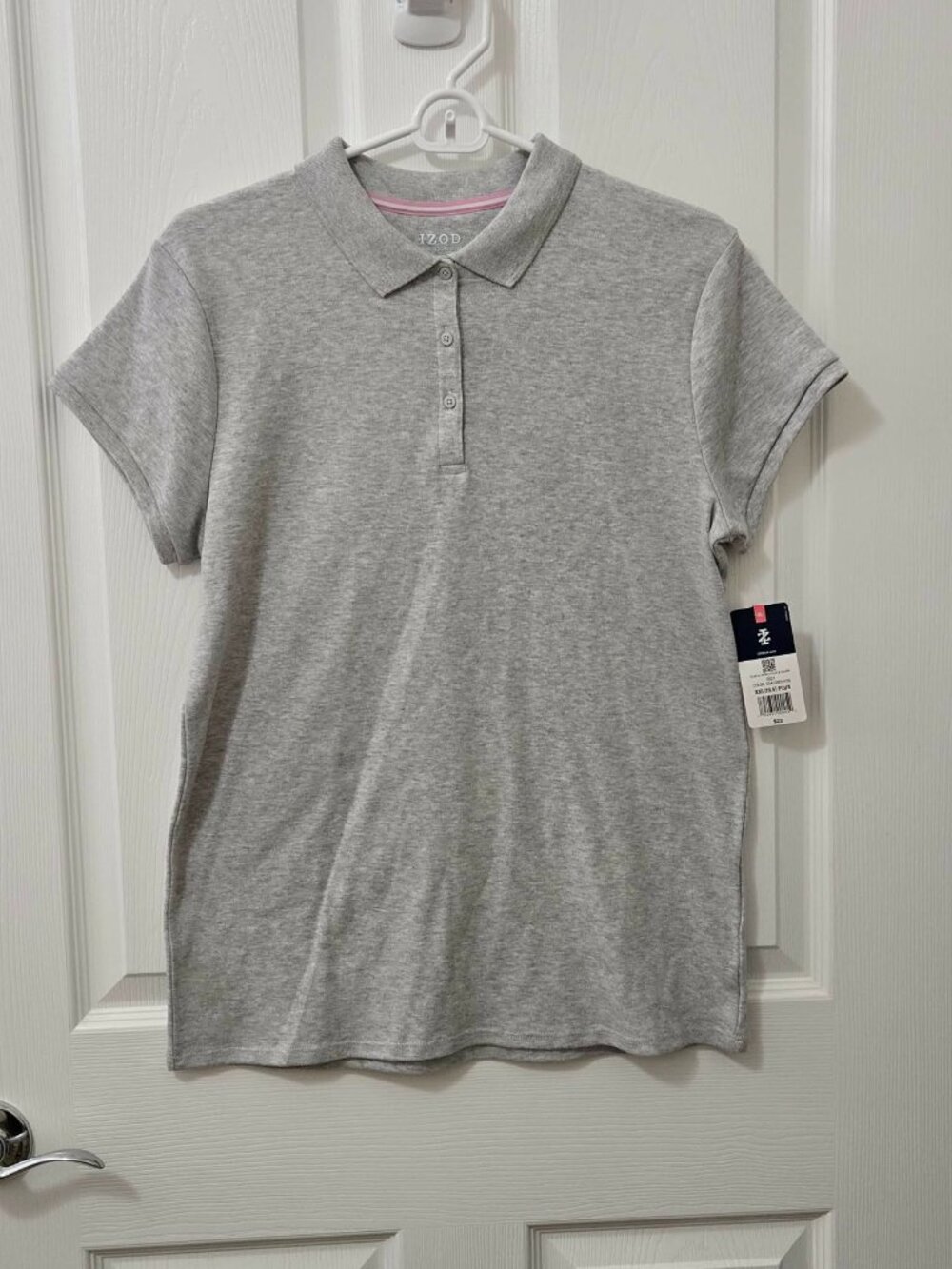 IZOD Girls School Uniform Gray Polo Size XXL New